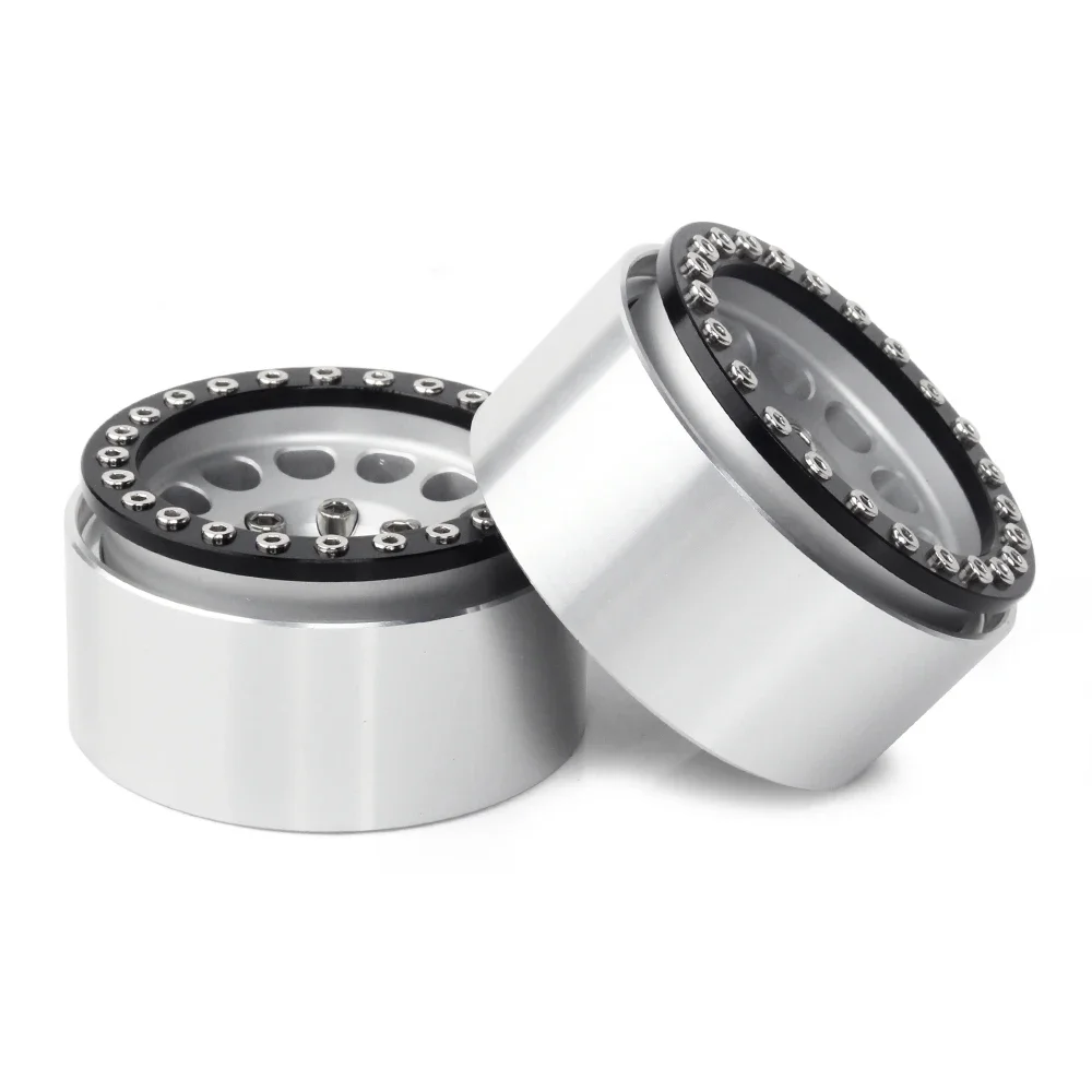 RC Crawler Wheel Rim INJORA 4Pcs CNC Aluminum Alloy 1.9 Beadlock For 1/10 RC Crawler Car Axial SCX10 90046 AXI03007 TRX4 VS4-10 Redcat Gen8