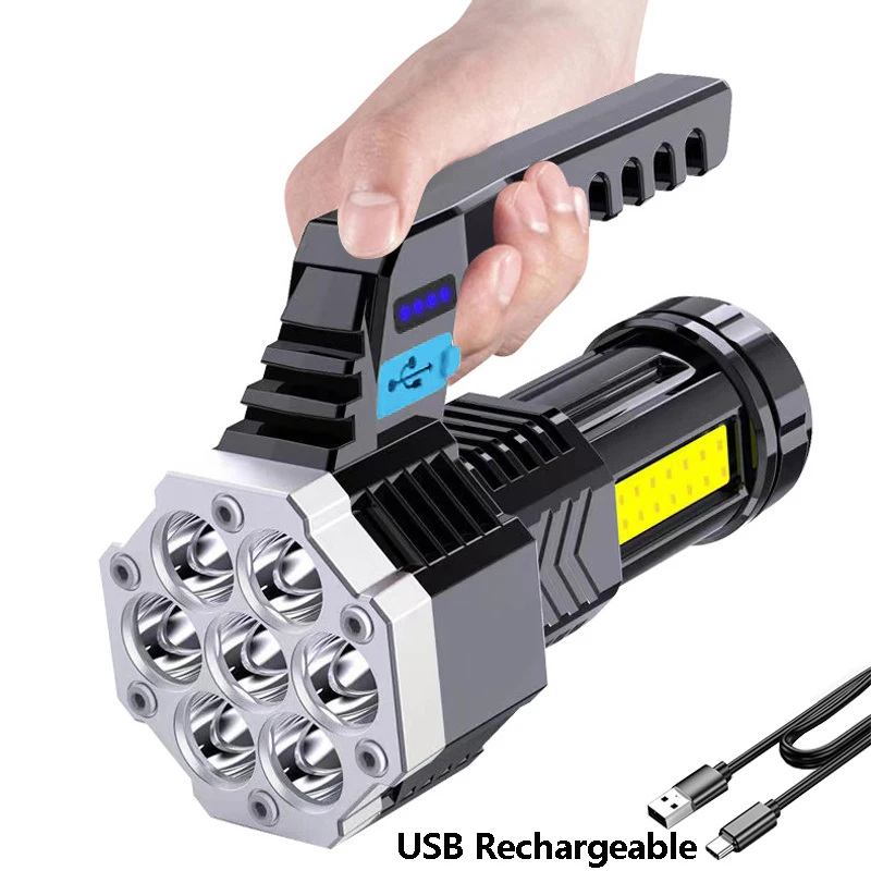 

Уличный светодиодный фонарик с зарядкой от USB, портативный яркий COB светильник из АБС-пластика для ночной езды, кемпинга, рыбалки