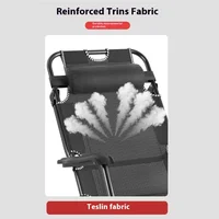 GIANXI Outdoor Recliner With Phone Holder Terrace Chair With Cotton Padded Lawn Outdoor Lounge Gravity Camp Folding Recliner 5