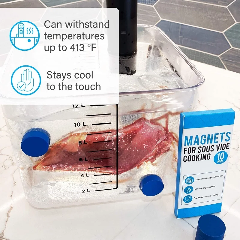 Sous Vide Magnets Food Grade Silicone to Keep Bags Submerged Sous Vide Accessories to Stop Floating Bags Undercooking sous vide accessories