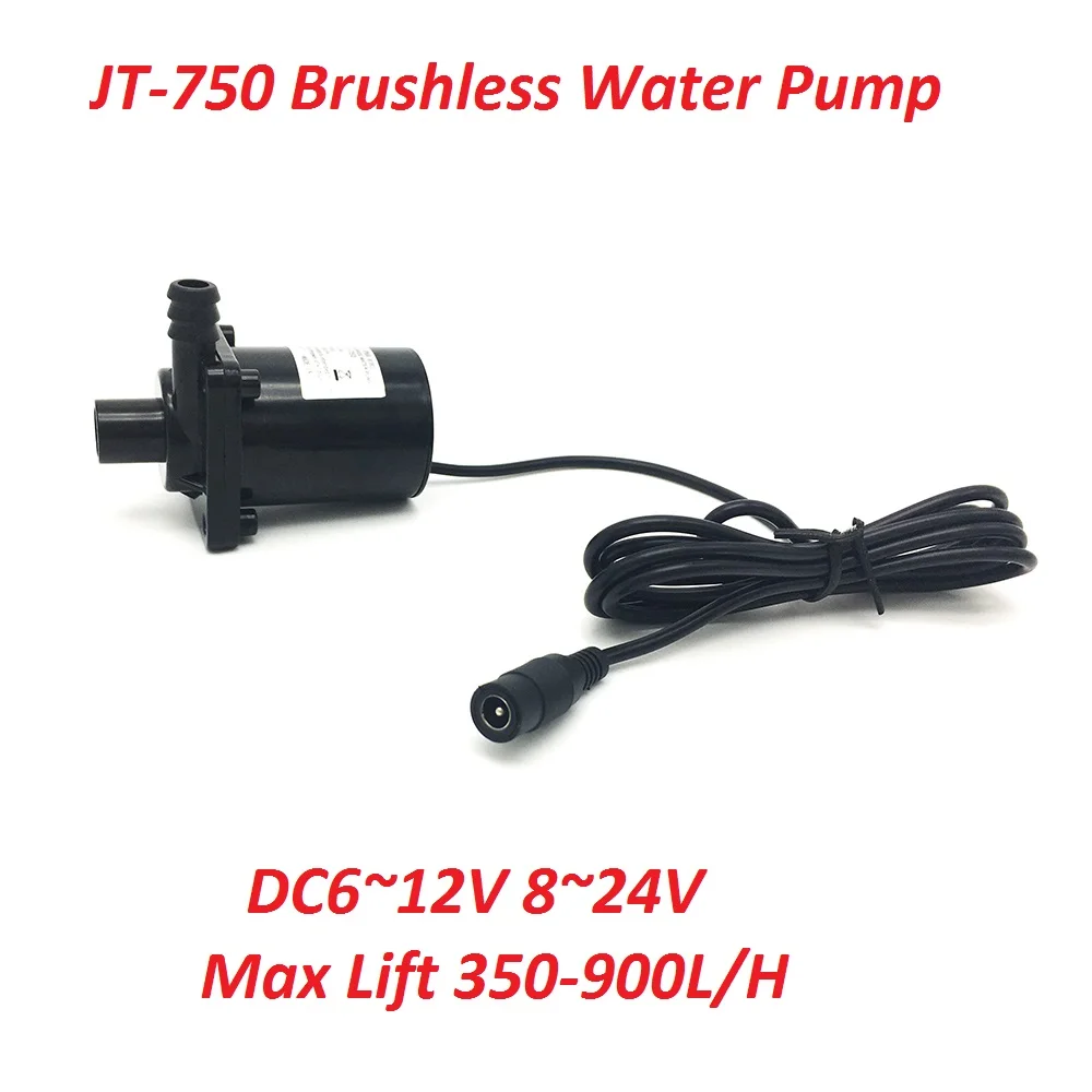 

JT-750 Solar Fountain Water Pump DC12V 24V Max 350-900L/H 7M Micro Submersible Brushless Water Pump For Aquarium