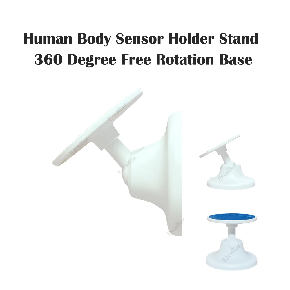 Motion Sensor Holder Human Body Sensor Holder Stand 360 Degree Free Rotation Double Side Adhesive Tape