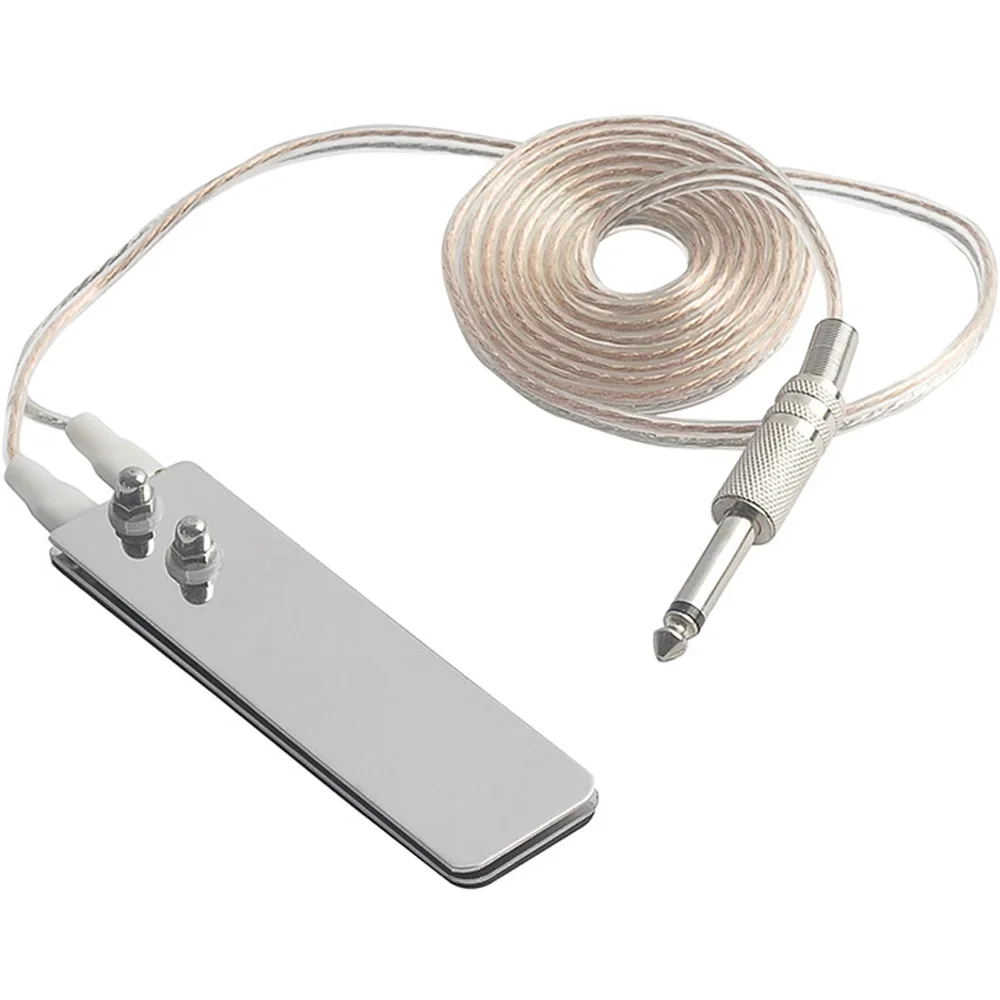 

2PCS Stainless Steel Tattoo Foot Pedal Switch Audio Jack Mini Switch with 1.5m Power Cord Clip Machine Clip Tattoo Accessories