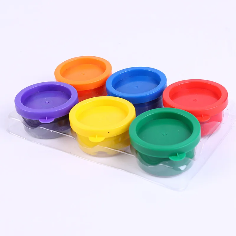 Children Art Paint Set 6 Color Box DIY Graffiti Washable Kid Finger Paint