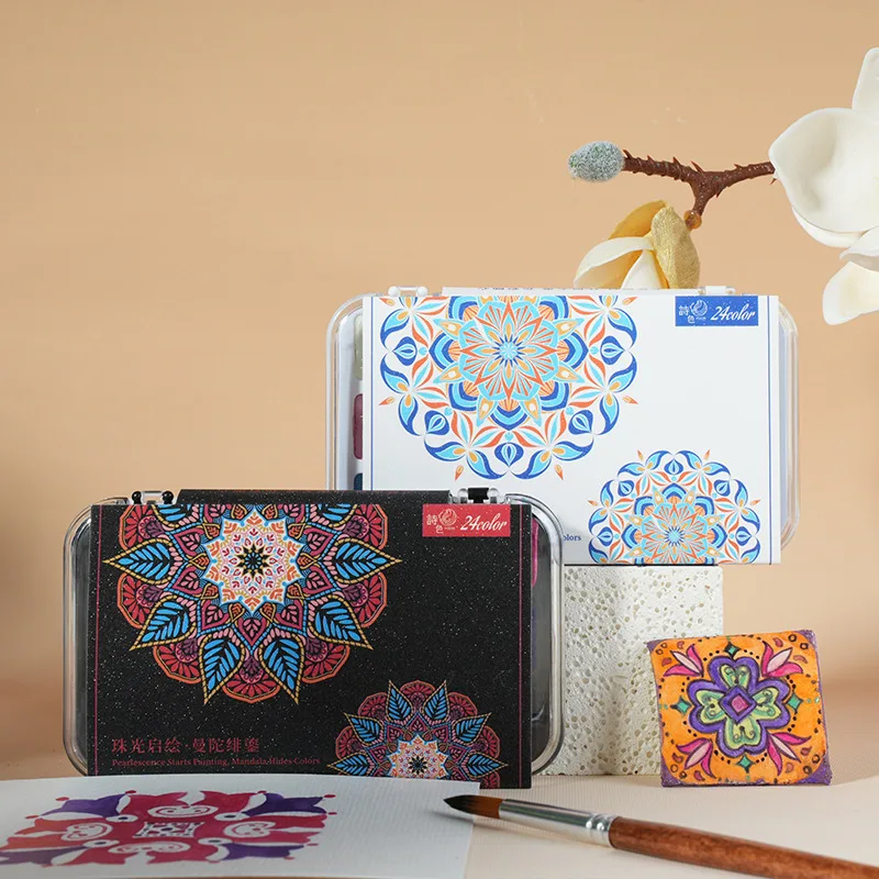 24-Color Pearlescent Watercolors 5