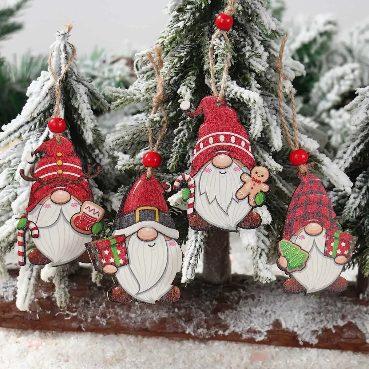 

Chrsitmas Gnomes Wooden Pendants Xmas Tree Ornaments Christmas Decoration 2023 for Home Navidad Natal Noel Gift New Year 2024
