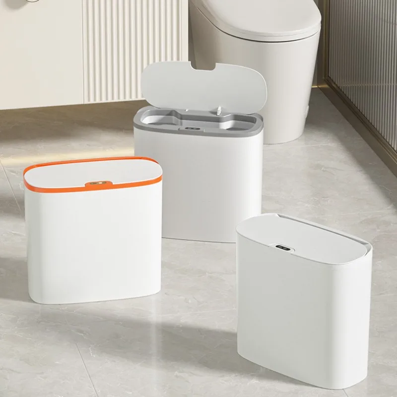 14L Bathroom Smart Trash Can Wall Mounted Waterproof Garbage Bin Automatic Sensor Wastebasket Narrow Dustbin for Kitchen S1f8f16afa8f14626b14e982bce12b5e6f