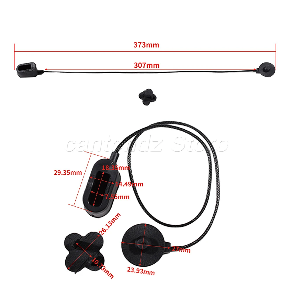 Parcel Luggage Shelf Cover String Trunk Shelf Lanyard 2423830 For Ford Fiesta MK8-H1BB-A46664-AC
