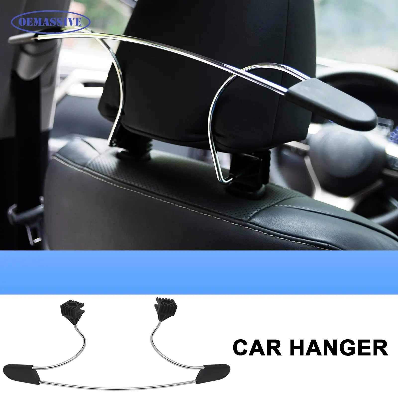 OEMASSIVE Universal Car Hanger Coat Clothes Back Seat Headrest Hangers
