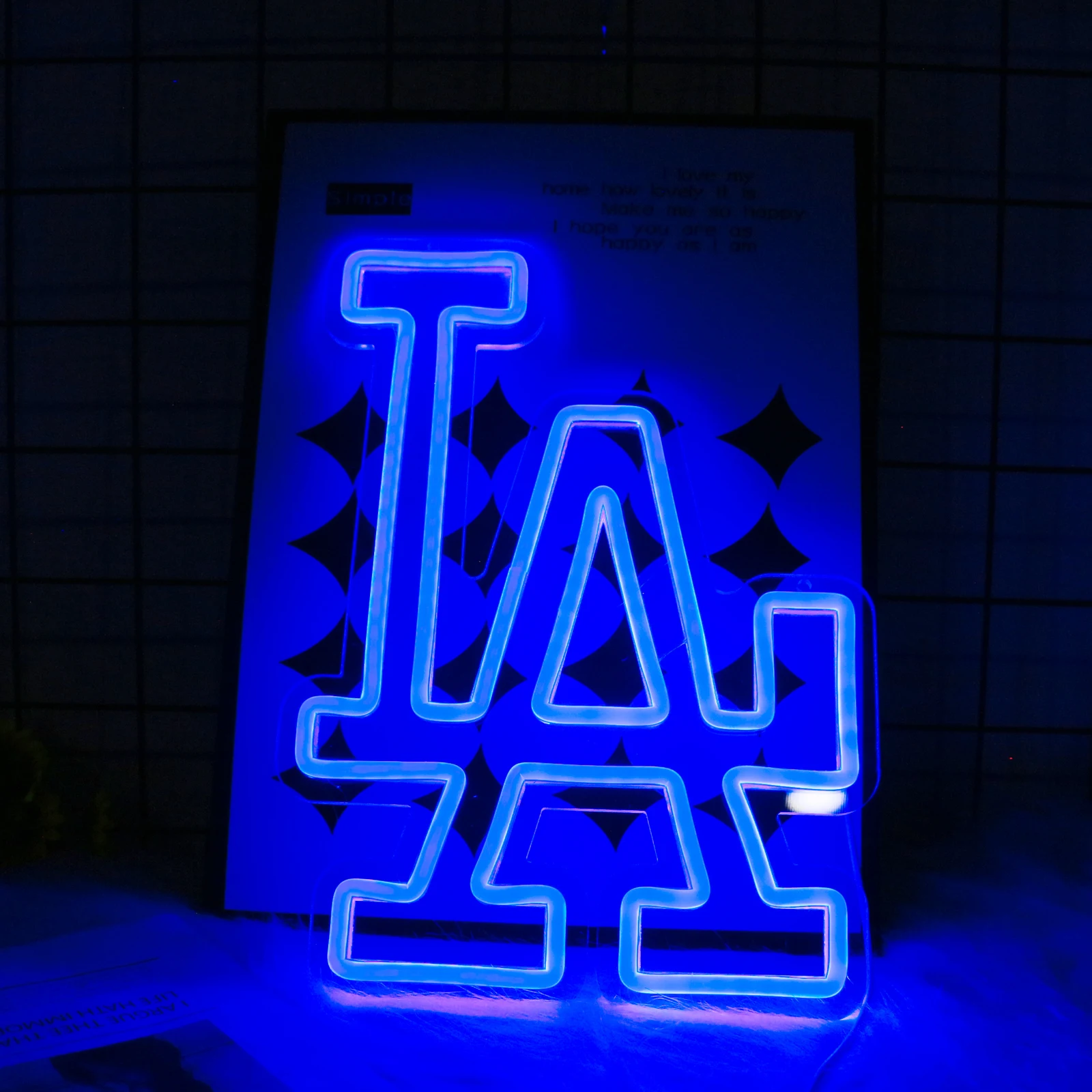 

UponRay-Neon Sign Board, LED Lights, Blue Board, Bedroom Wall Decor, Party Bar Lamps, Room Decoration