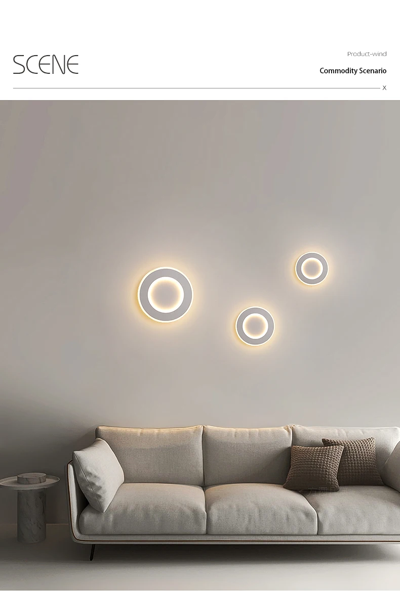 wall hanging lights Simple wall lamp hollow geometric round walkway wall lamp LED bedroom lamp bedside lighting black and white living room lamp plug in wall sconce