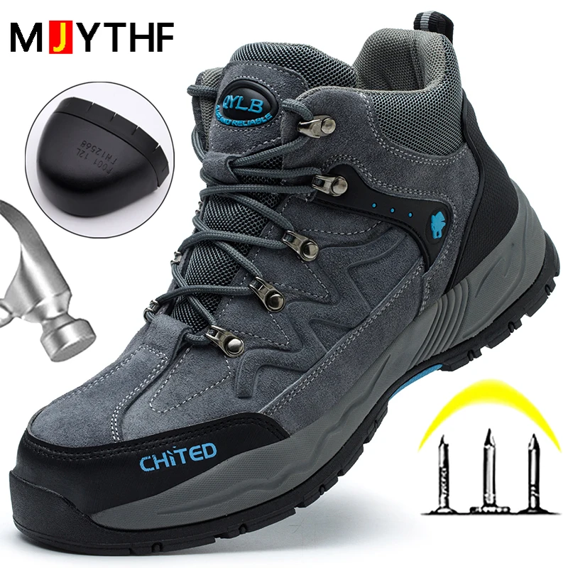 

High-quality Work Shoes Men Anti-smash Anti Puncture Protective Shoes Safety Boots Outdoor Hiking Shoes Indestructible Boots