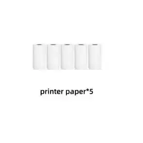 5 rolls white paper