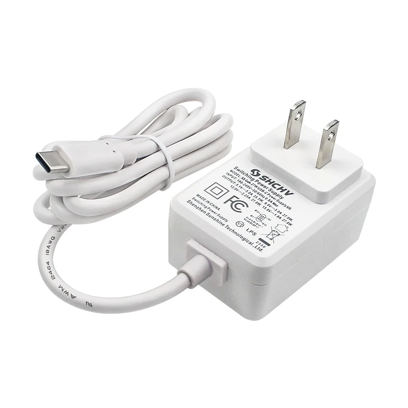 Adaptador de Alimentação para Raspberry Pi 5, 5A, 5.1V, 5A, Fonte de Alimentação, PD 27W, USB Tipo C, GaN Charger, EU, US, UK Plug, Raspberry Pi 5, 4B