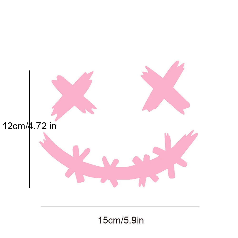Reflective Stickers Waterproof for Motorcycle Helmet Demon Smiling Face Auto Body Car Laser