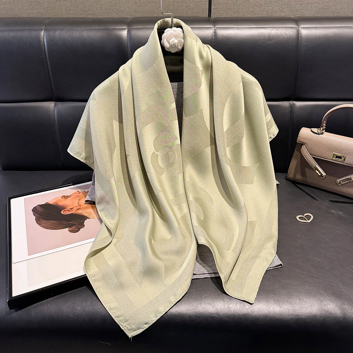 Latest Spring and Autumn Women's Fashion Hijab Silky Luxury Brand Soft Hijab Female Muslim Square Sun Protection Shawl