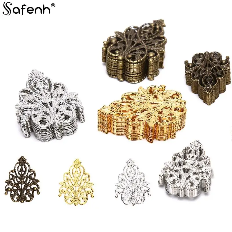 

20Pcs/Set Mix Filigree Crafts Hollow DIY Embellishments Findings Jewelry For Earrings, Headwear Jewelry accessories