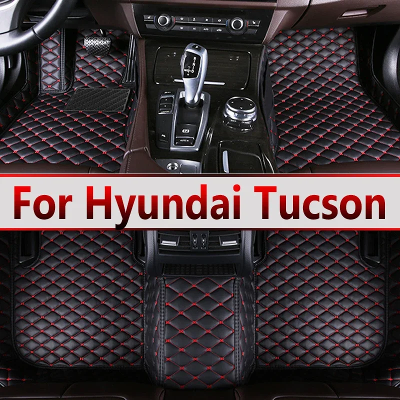 

Car Floor Mats For Hyundai Tucson NX4 2022 2023 Carpets Luxury Leather Mat Rugs Anti Dirty Pad Interior Parts Car Accessories