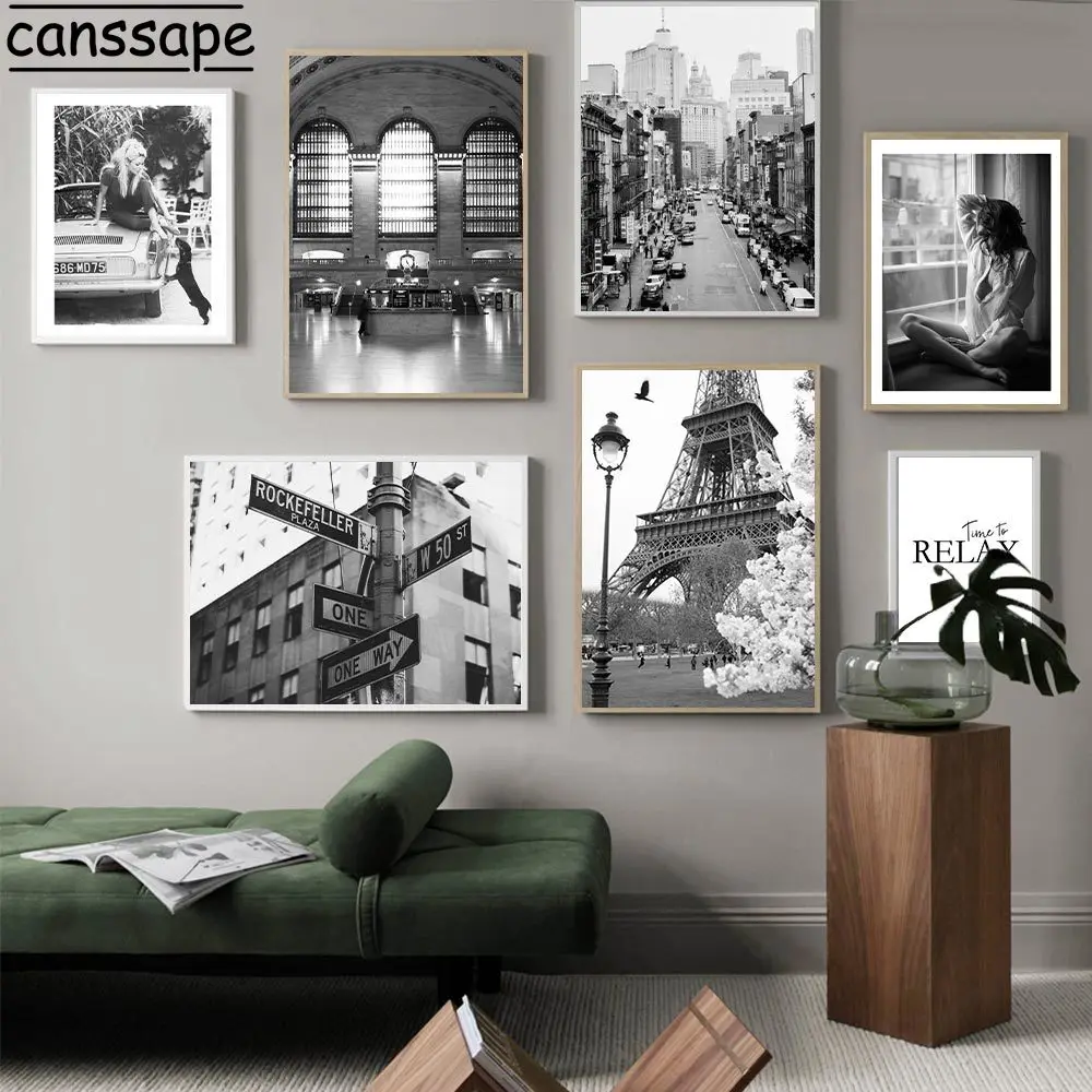 UrbanLandscapeArtPostersSexyGirlsPosterParisTowerArtPainting