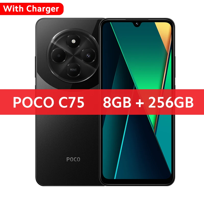 [新品]POCO C75 6GB RAM 128GB ROM Xiaomi Poco C75 128 GB 6 GB RAM (FACTORY UNLOCKED) 6.88