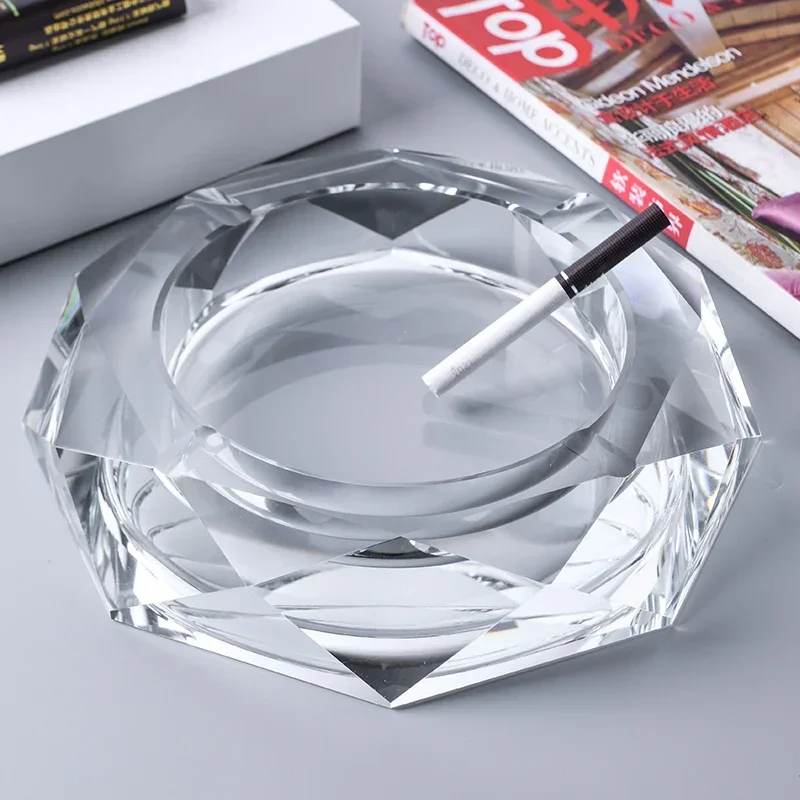 Colorful Crystal Glass Ashtray Gift for Boyfriend's Home Living Room Creative Fashion Trend Boutique Luxury portable ashtray,cigarettes ashtray,silicone ashtray,stainless steel ashtray,metal ashtray