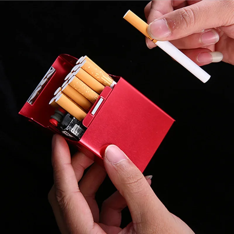 Metal Cigarette Case Box Cover Classic Men's Tobacco Cigarettes Box Case Holder Hard Cigarettes Tobacco Box Case Cover 3
