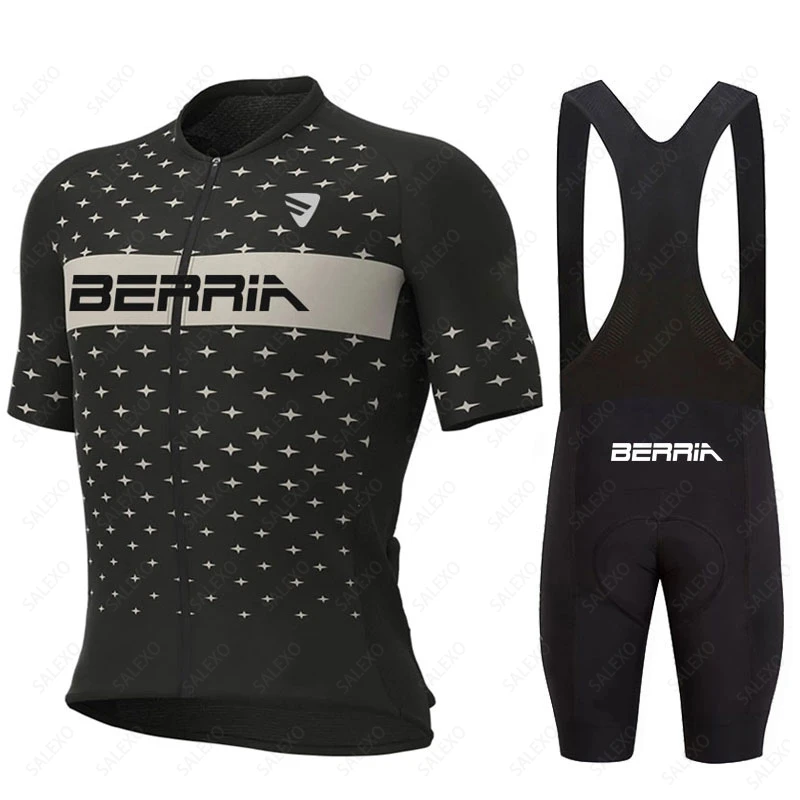 BERRIA Summer Cycling Jersey Set Men New Breathable MTB Cycling Clothing Mountain Bike Wear Clothes Maillot Ropa Ciclismo Hombre