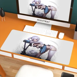 Sexy nier automata velocidade bloqueio borda grande borracha natural mouse pad à prova dwaterproof água jogo mesa mousepad teclado para dota lol