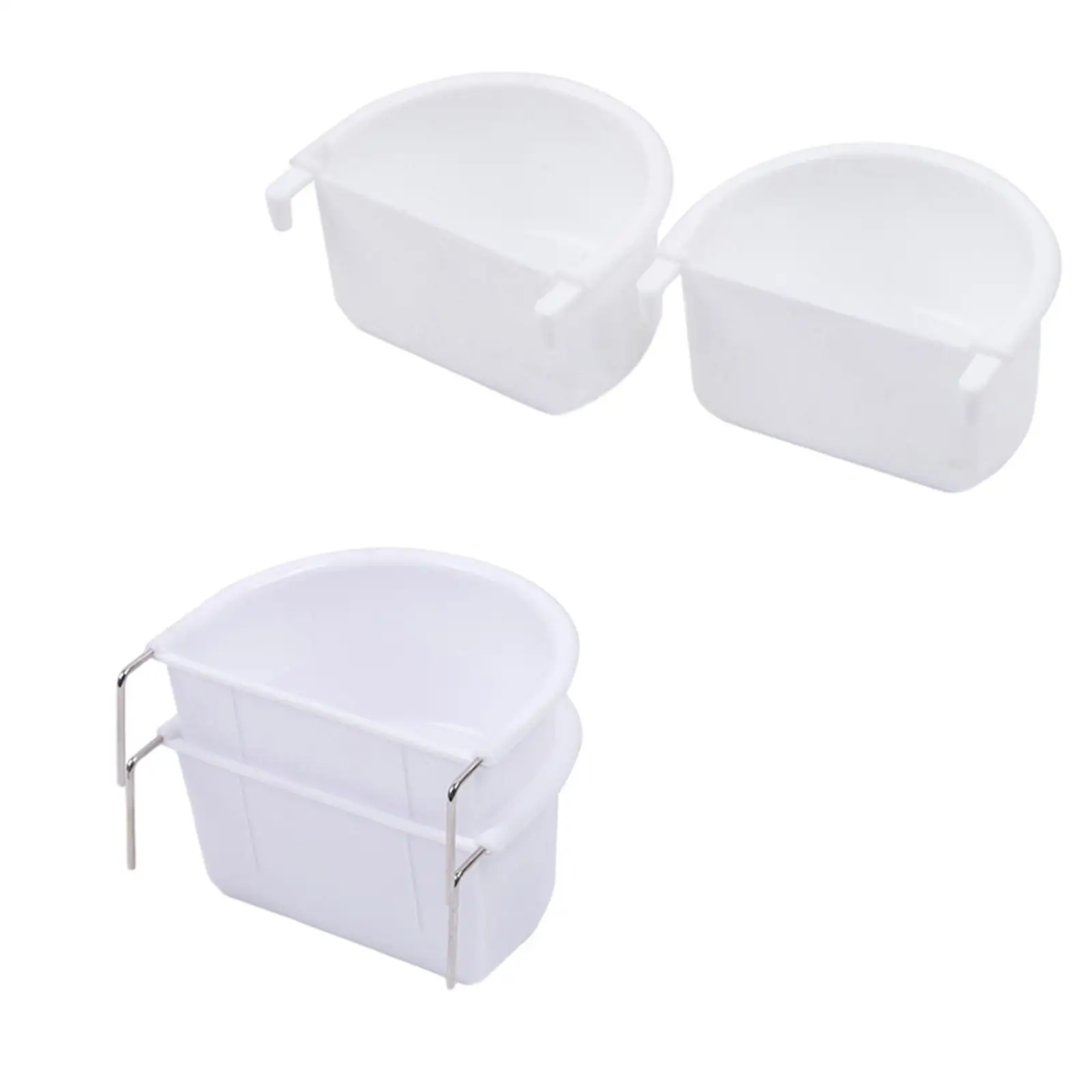 Bird Food Feeding Dish Set - Easy-Install Feeder Bowls