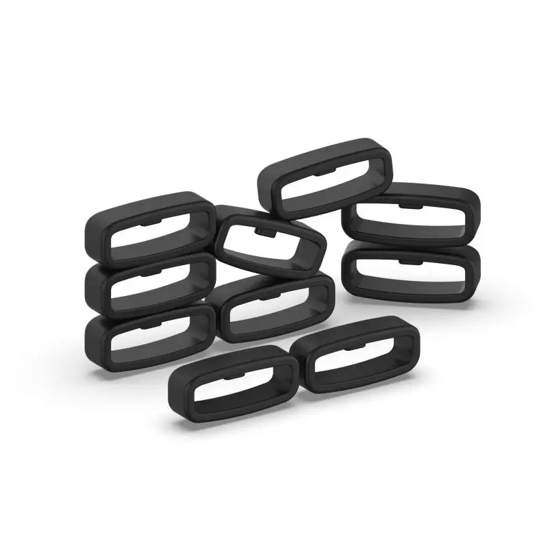 Rubber Watch Strap Band Keeper Loop Security Holder Retainer Ring Set