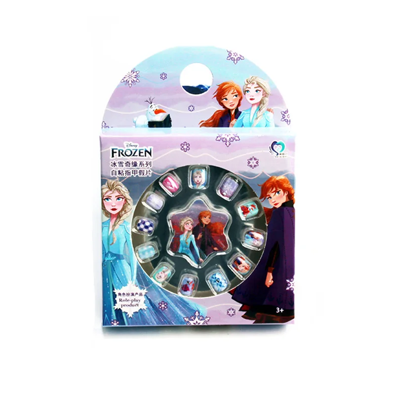 Disney Snow White Kids Mermaid Nail Stickers Nail Art Patches Stereoscopic 3D Diamond Stickers Girl Princess Toys