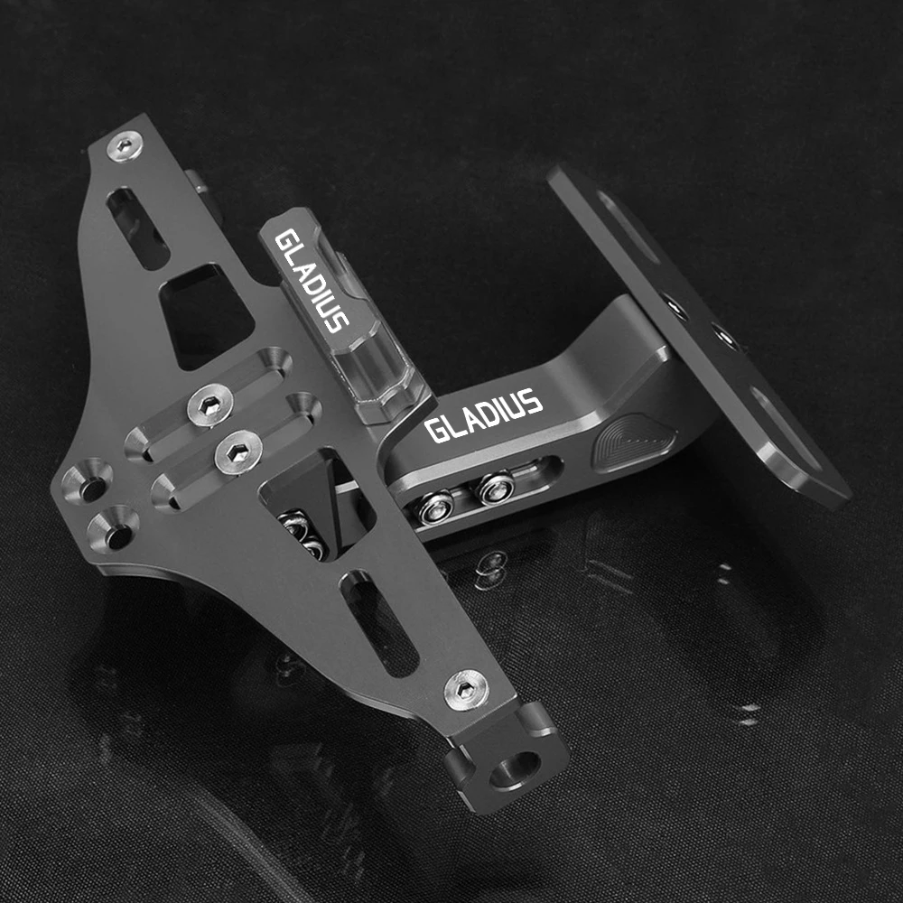 스즈키 SFV650 SFV 650 GLADIUS용 액세서리 CNC 후면 번호판 마운트 홀더(LED 방향 지시등 브래킷 포함) 2009-2016