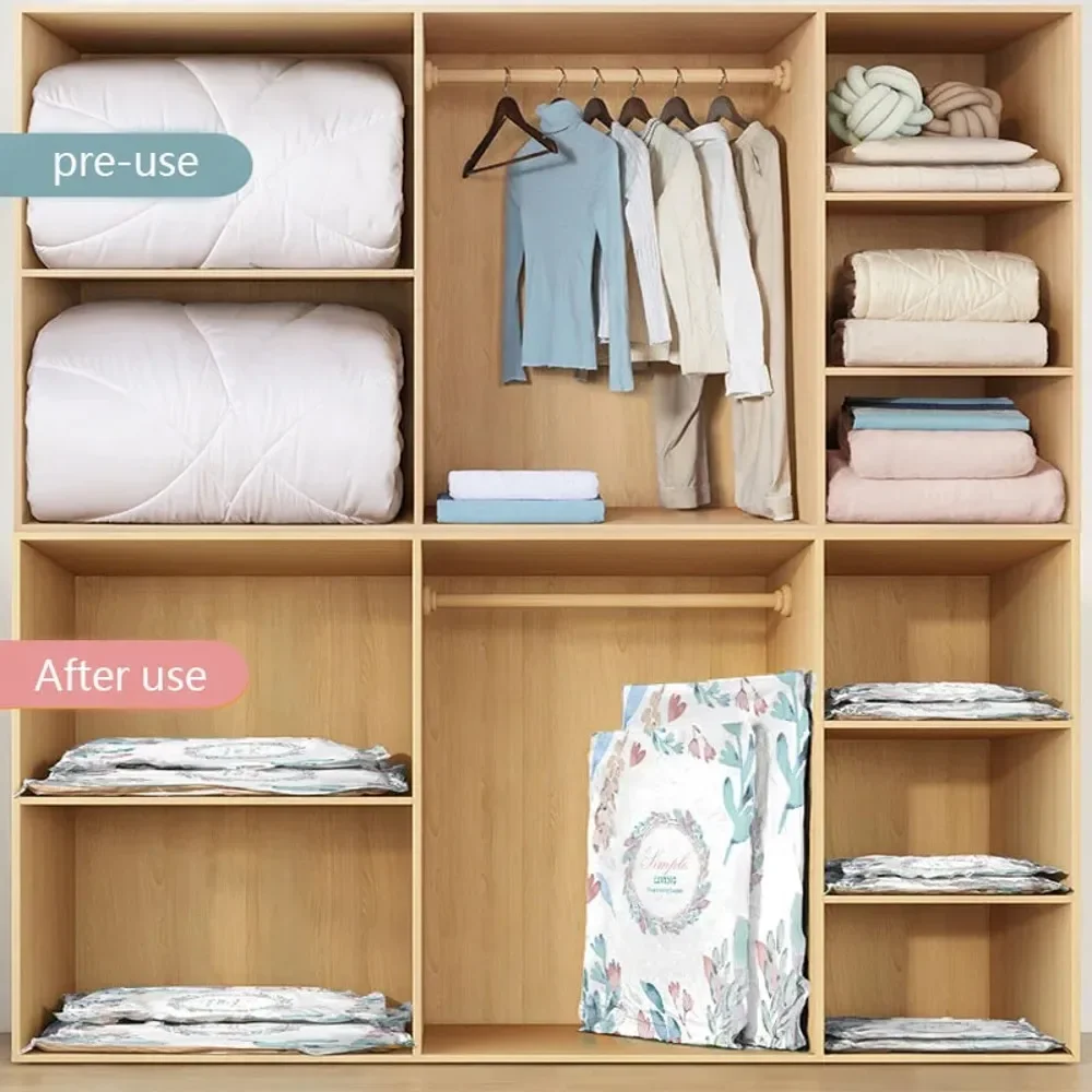 Vacuum Storage Bags More Space Saving For Comforters Clothes Pillow Bedding Blanket Cleaner Bag Closet For Garden Tool Home 3