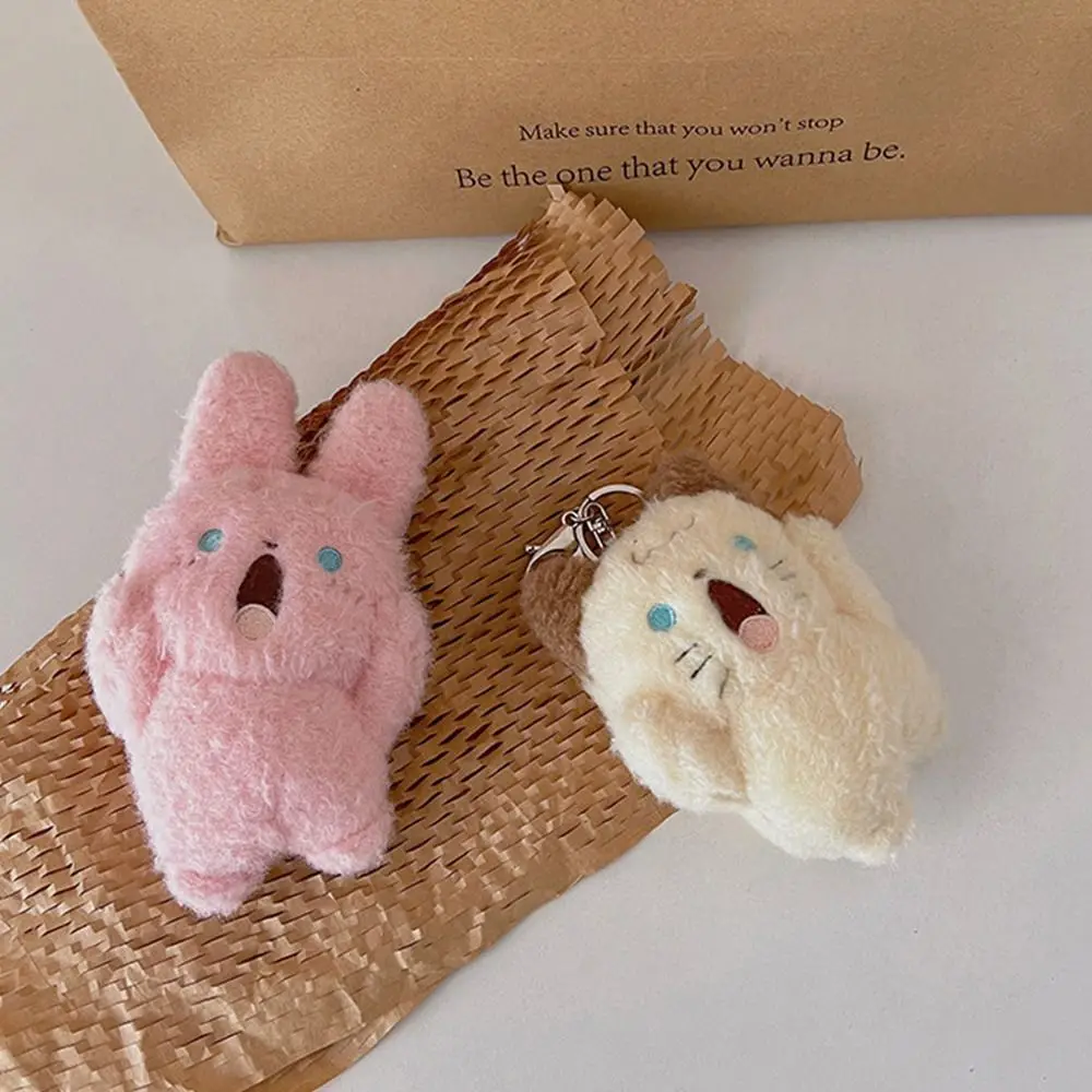 Rabbit Shouting Bear Shouting Dog Bag Decoration Plush Pendant Keychain Backpack Charms Stuff Plush Toy plush keychain,backpack decoration,key chain,plush toy,bunny keychain,balloon dog keychain