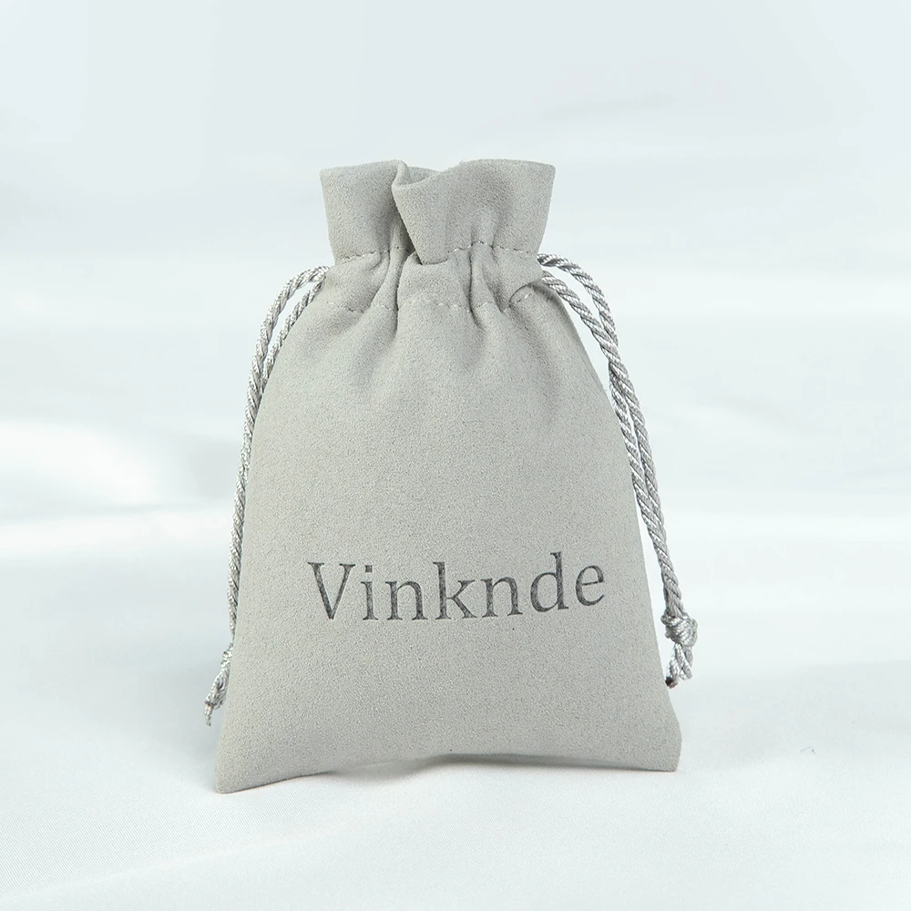 50 Stück luxuriöse, personalisierte Logo-Schmuckbeutel aus Mikrofaser mit Kordelzug, offener Stil, Geschenkverpackungsbeutel für Mama, Freund, Vater – Detail 9