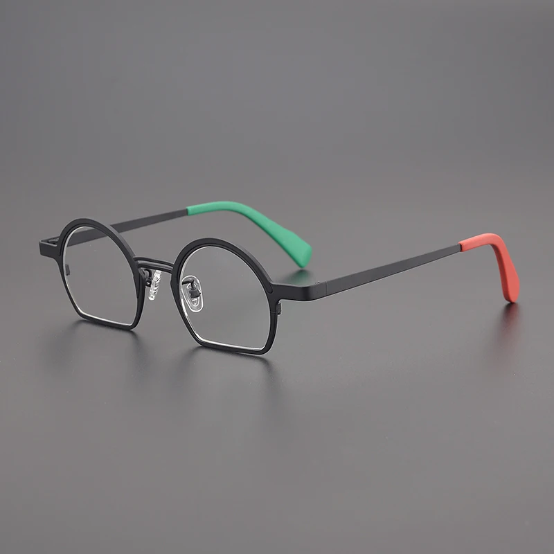 Nobler Women's Full Rim Flat Bottom Round Titanium Eyeglasses 14