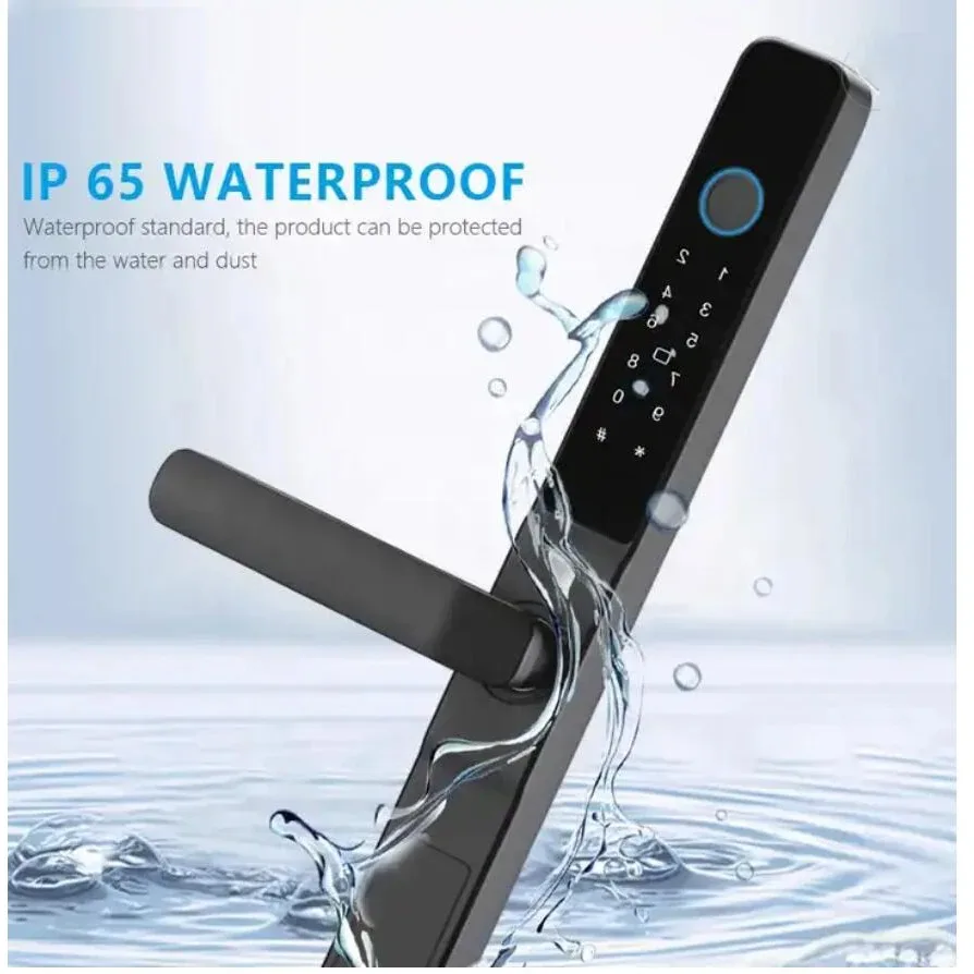 TUYA WIFI مقاوم للماء قفل الباب الذكي بصمة التطبيق...