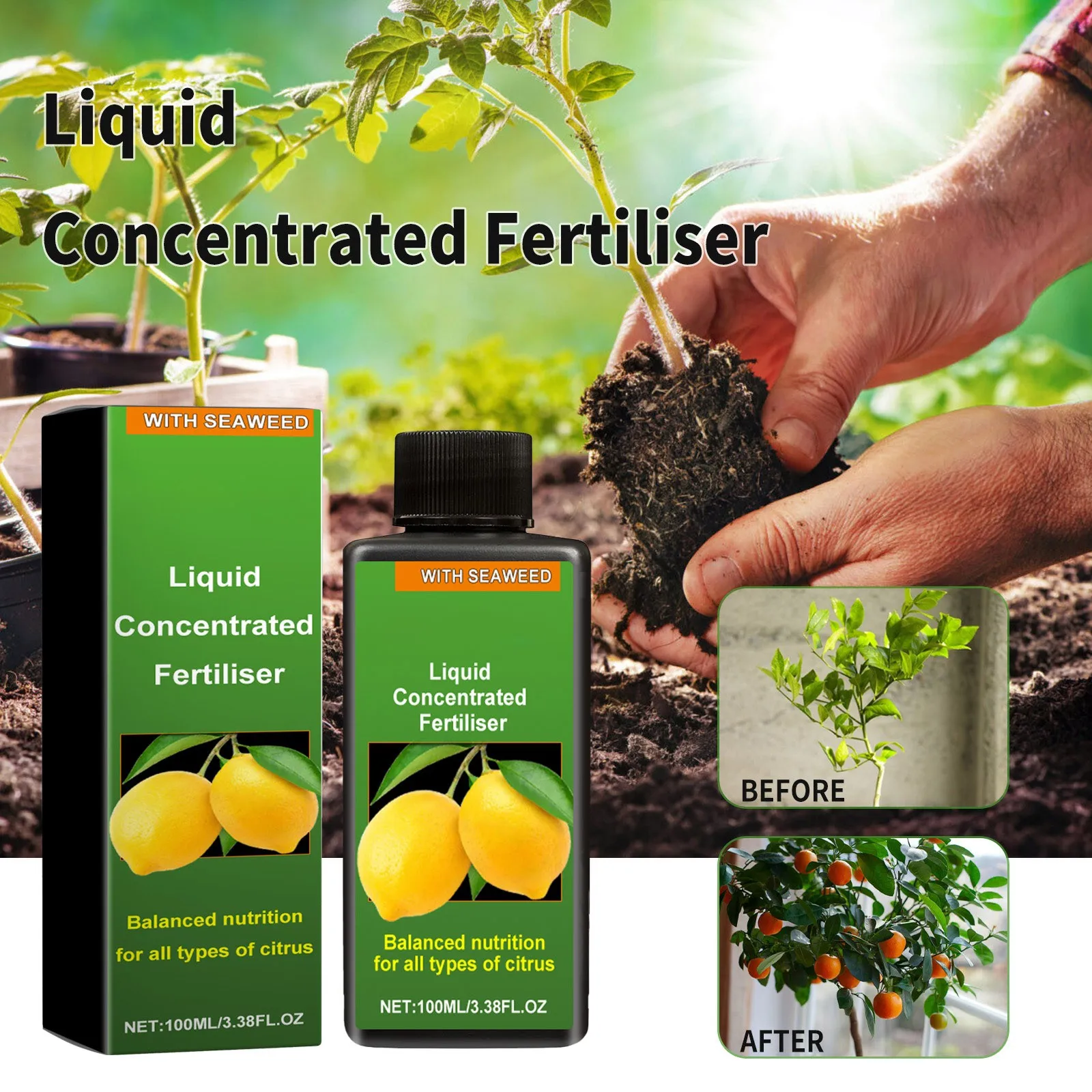 Plant Root Booster Liquid Rooting Fertilizer Fast Strong Root Growth Nutrient-Rich Formula Rooting Stimulator plant root stimulator