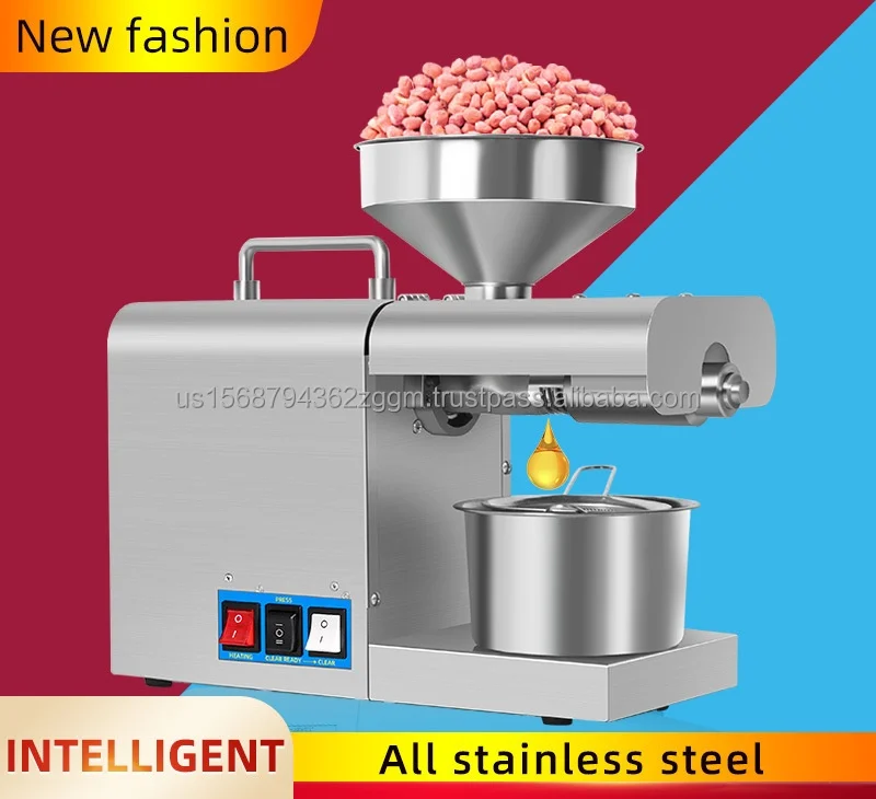 Mini Oil Press Commercial Electric RG-311 Coil Oil press Peanuts Flax Seed Sunflower Seed Cold Oil Press Machine 5