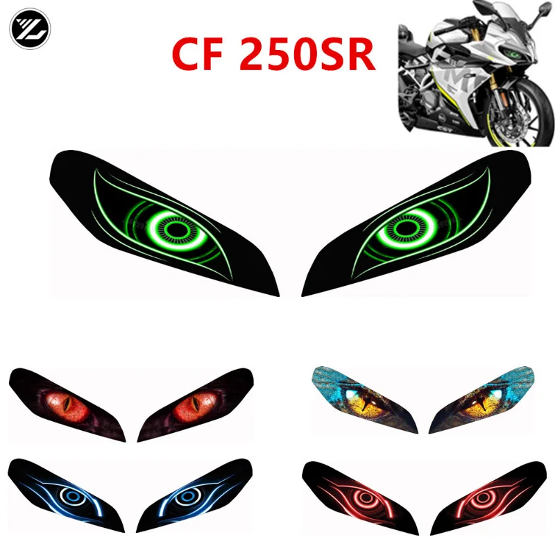 For CFMOTO Cf250sr CF250 SR 250 SR CF Motorcycle Accessories Front Fairing Headlight Guard Sticker Head light protection Sticker