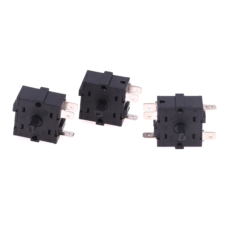 Description Picture 6 of item3/5 Pin 2/4 Position Rotary Switch Selector AC 250V 16A Radiator For Household Heater Electric Baking Lamp Small Sun Switch