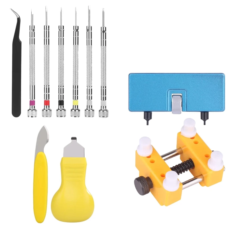 

13 Pcs Watch Battery Replacement Tool Kit,With Adjustable Watch Back Cover Bottle Opener And Watch Repair Remover Tool