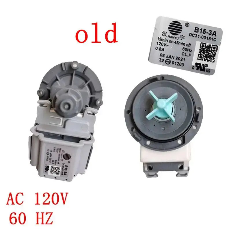B15-3A DC31-00181C AC 120V 60HZ For Samsung Drain Pump Motor Water Outlet Motors Washing Machine Parts