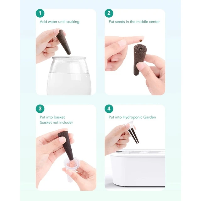 250 Csomag Szivacsok, Vetőmag -Indító Hüvelyek Csere Gyökere, Újratöltő A Hidroponikus Beltéri Kertnövény Rendszerhez - Image 2