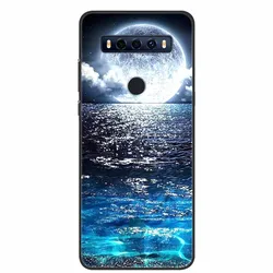 Silicone Soft TPU Back Phone Case Cover with Black Bumper featuring Wolf and Lion Design for TCL 10 5G UW (7)