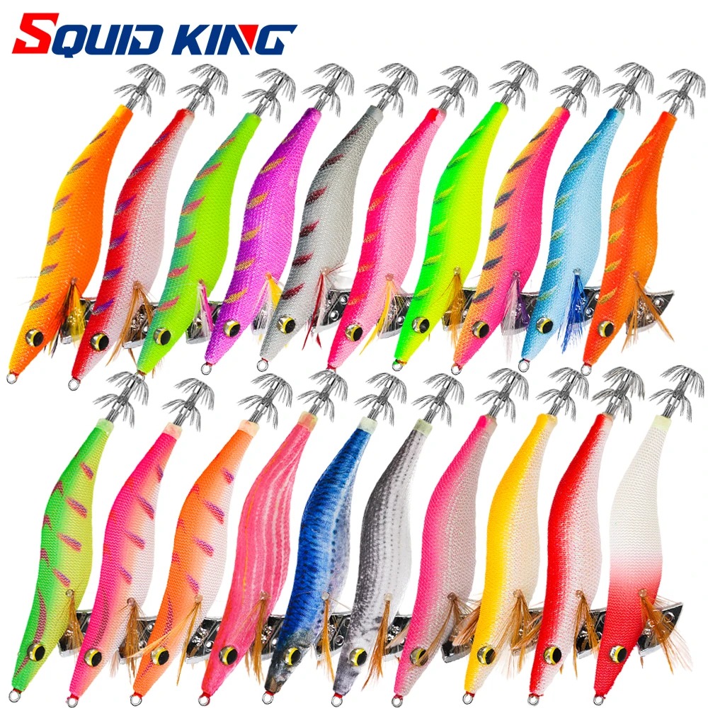 Fsdzso 13Cm/12Cm/10Cm 21G/15G/10G Squid Jig Head Squid Lure Jig Octopus Lure Sea Jig Game Fishing Lure Squid Hooks