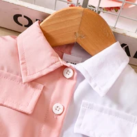 Prowow 3-24M Baby Girls Dresses Long Sleeve Pink White Patchwork Belted Dress For Girl Newborn Baby Clothes Infants 3