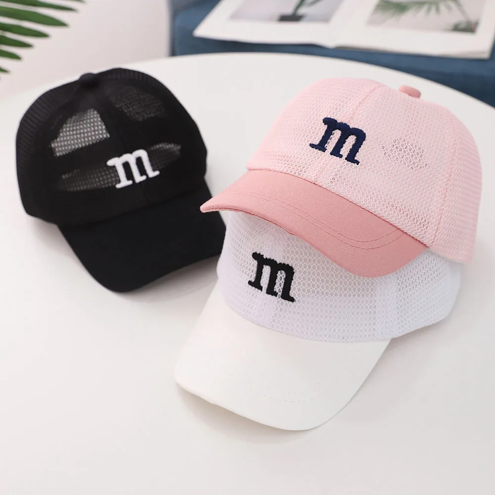 Summer Newborn Baby Baseball Cap Girl Boy Cartoon Sunscreen Sunshade Sun Hat Outdoor Embroidered Letter Peaked Caps Children