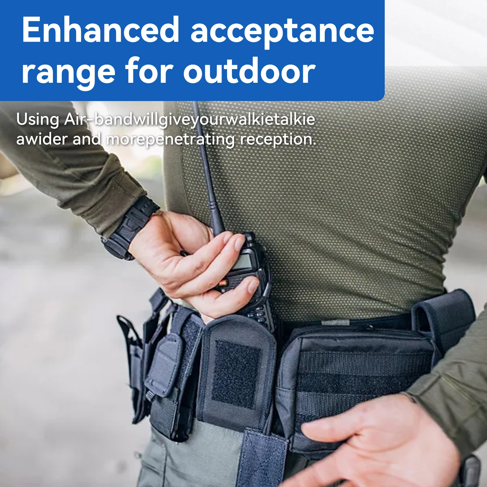 Antenne Tactique Double Bande 144/430 MHz SMA-antenne Mâle