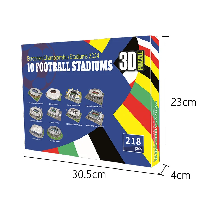 10 in 1 Champions League Football Stadium 3D Three-dimensional Paper Puzzle DIY Mosaic Construction Gym Toy Gift Educational Toy 5